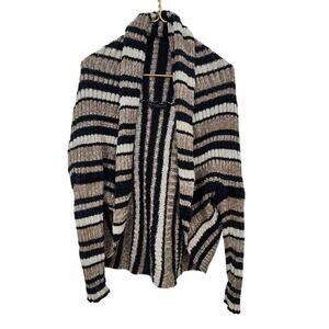 Peruvian Connection Knit Cocoon‎ Stripe Sweater Size Medium Large